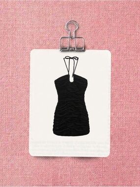 Black Ruched Skirt